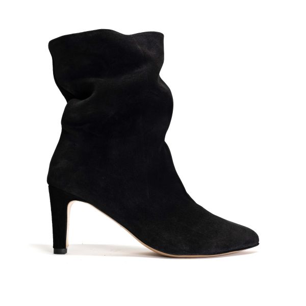 Boots Calf Suede Black Guaranteed Vully 75 Stiletto Women